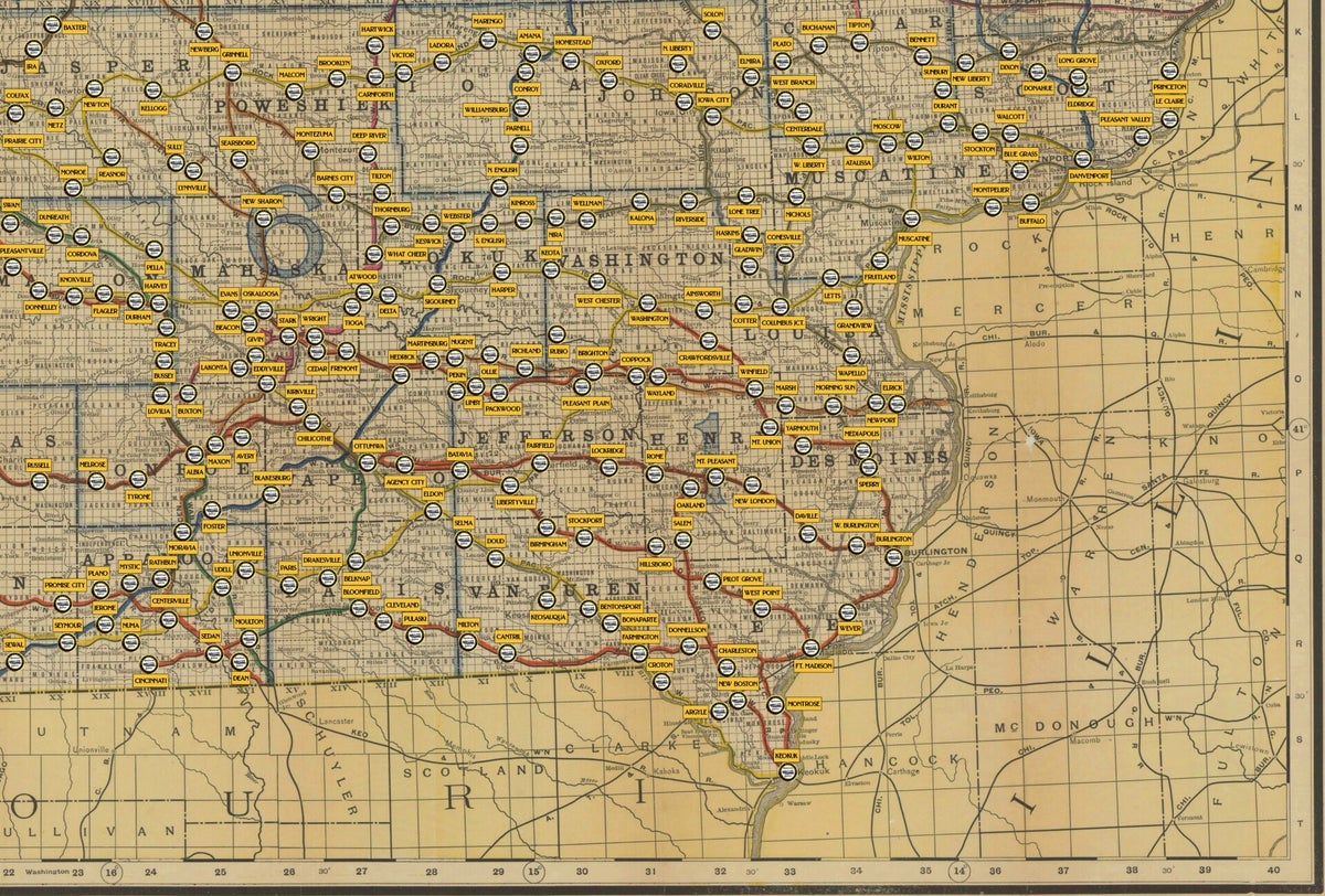 IOWA RR MAP 1900 / MAPS | IOWA HERITAGE RAILROAD DEPOT COLLECTION
