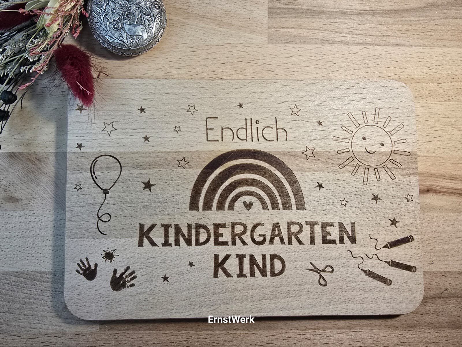 Frühstücksbrettchen „Endlich Kindergartenkind“ – Der große Tag ist da! 🎉