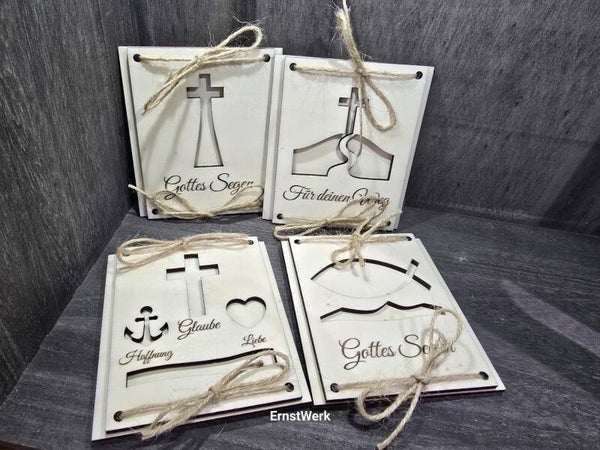 💛 Geldgeschenk aus Holz – zur Taufe, Kommunion, Konfirmation & Firmung 🕊️