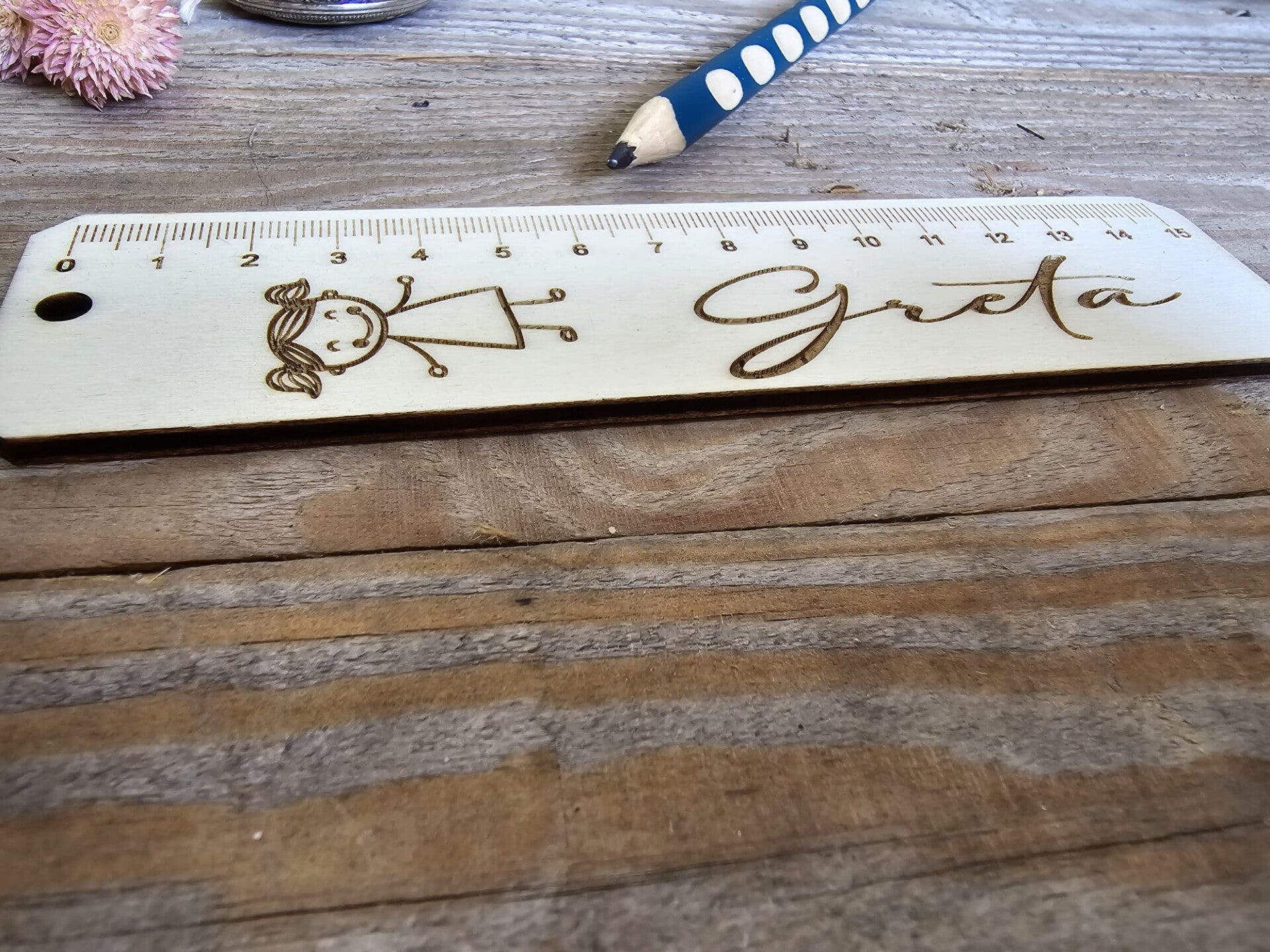 Personalisiertes Lineal Mädchen