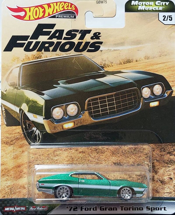 Hotwheels F&F Motor City Muscle '72 Ford Gran Torino Sport