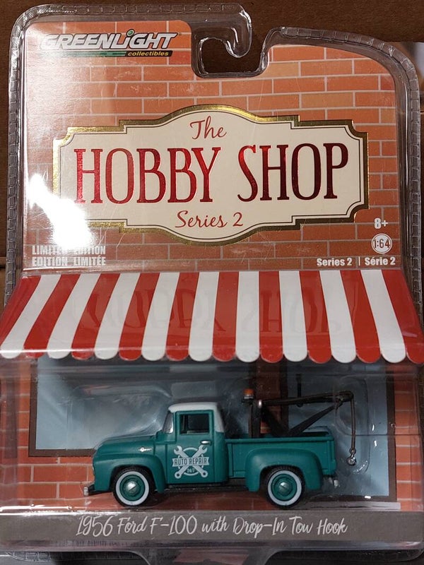 Greenlight Hobby Shop 1956 Ford F-100 with drop in tow hook