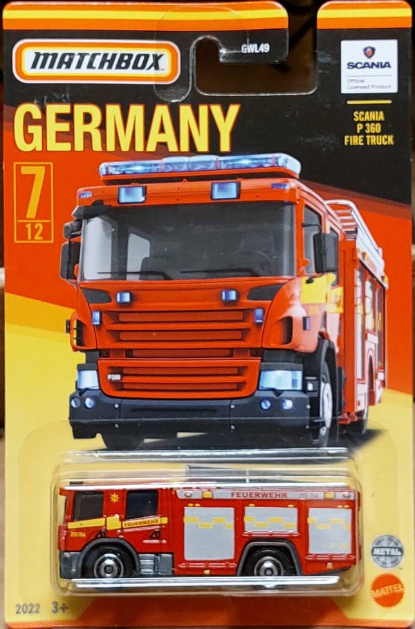 Matchbox Germany Scania P360 Fire Truck