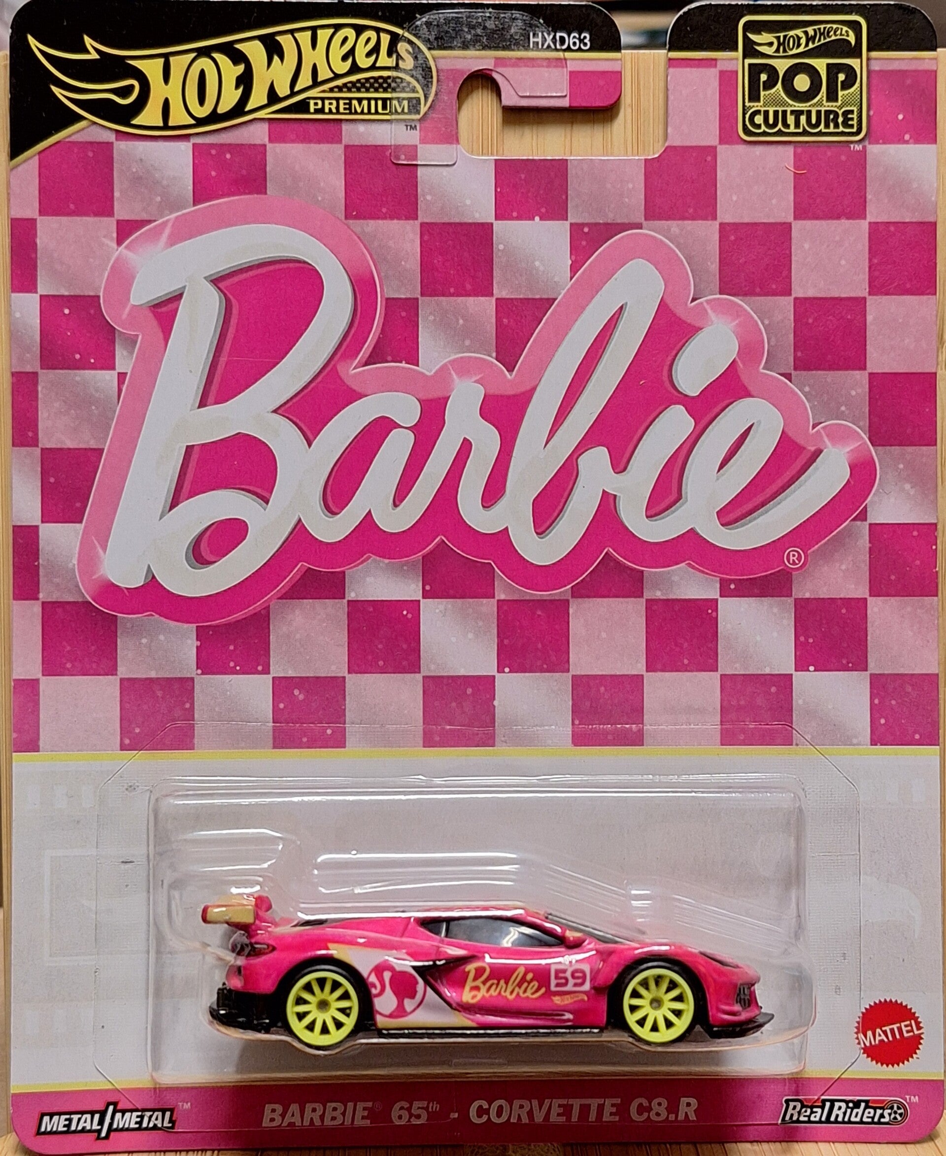 Hotwheels Pop Culture 2024 Barbie 65 Corvette C8 R