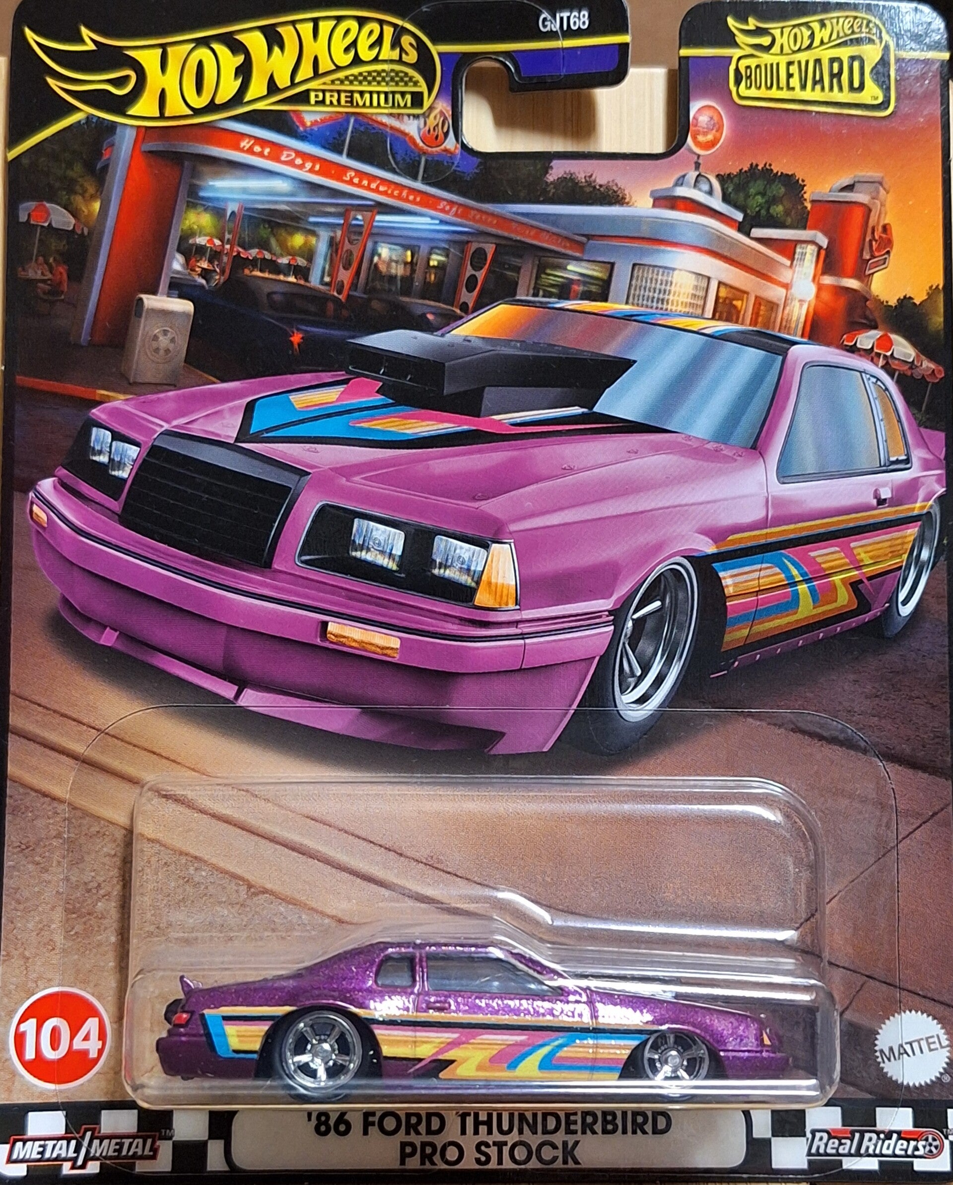 Hotwheels Boulevard 104 '86 Ford Thunderbird Pro Stock