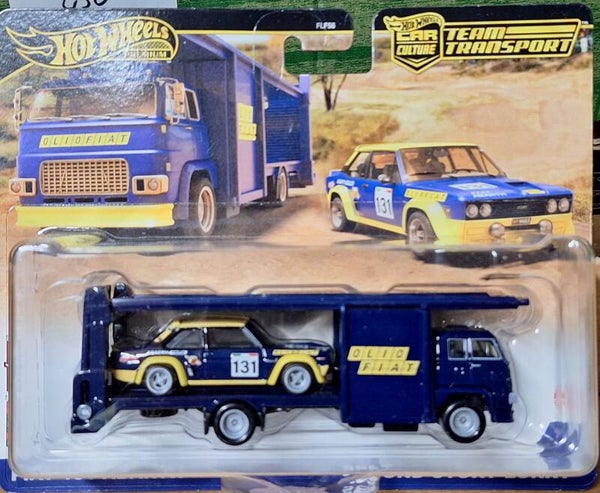 Hotwheels Team Transporter 62 Fiat 131 Abath Second story Lorry