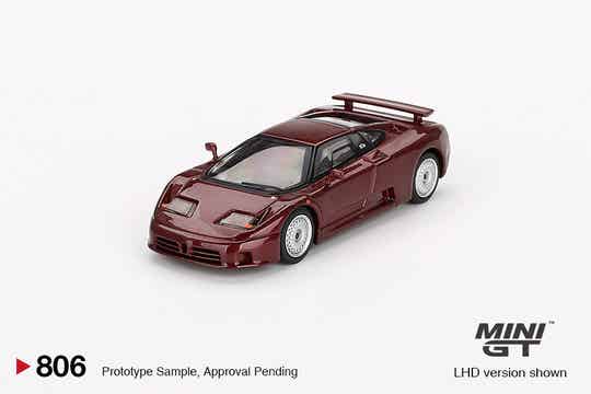 Mini GT 1/64 - Bugatti EB110 GT Dark Red Metallic Mgt238