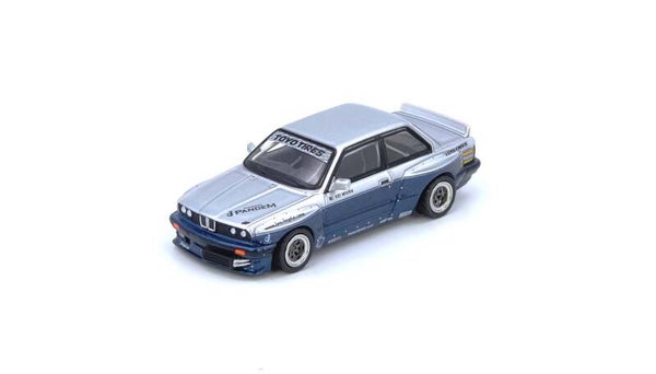 Inno64 1/64 - BMW E30 M3 Pandem Rocket Bunny Grey / blue In131