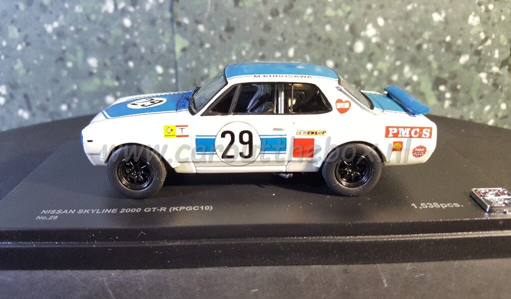 Kyosho 1:43 - Nissan Skyline 2000 GT-R blauw Kyo010
