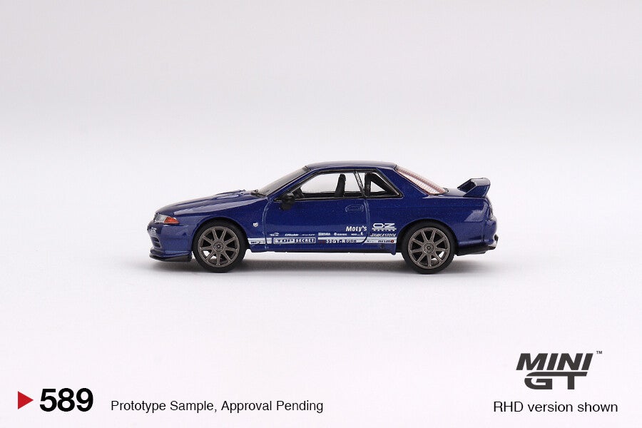 Mini GT 1/64 - Nissan Skyline GT-R Top Secret  VR32 Metallic Blue Mgt139