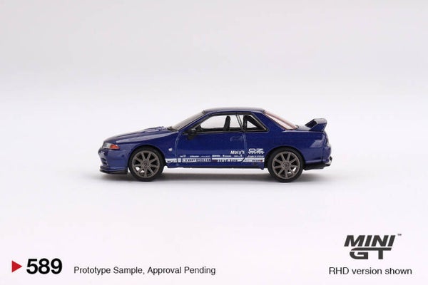 Mini GT 1/64 - Nissan Skyline GT-R Top Secret  VR32 Metallic Blue Mgt139