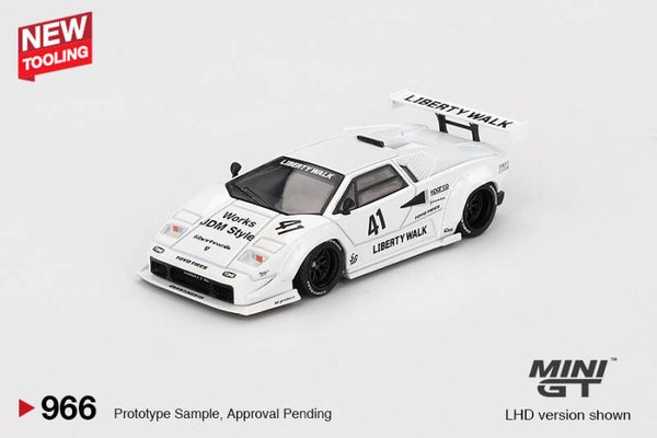 Mini GT 1/64 - Lamborghini Countach LB-WORKS White 2024 Mgt316