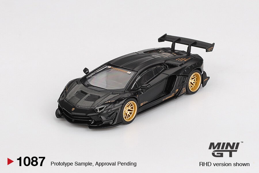 Mini GT 1/64 - LB★WORKS Lamborghini Aventador Limited Edition Matte Black Mgt463