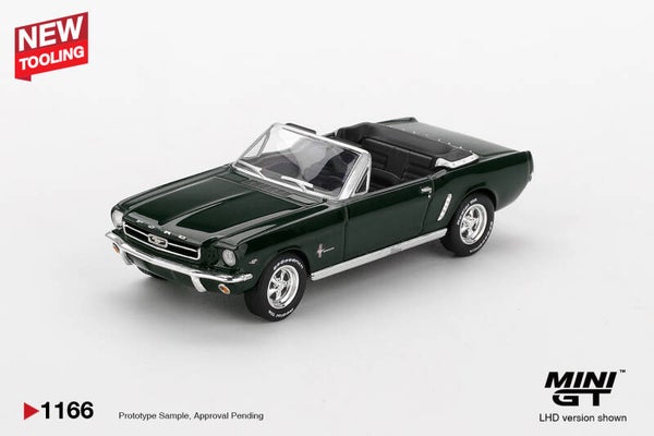 Mini GT 1/64 - Ford Mustang Convertible 1964 Green Mgt474