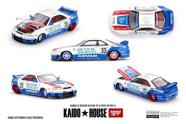 Mini GT 1/64 - Nissan GT-R(R33)BFTHR V1(1995)#33 Mgt509
