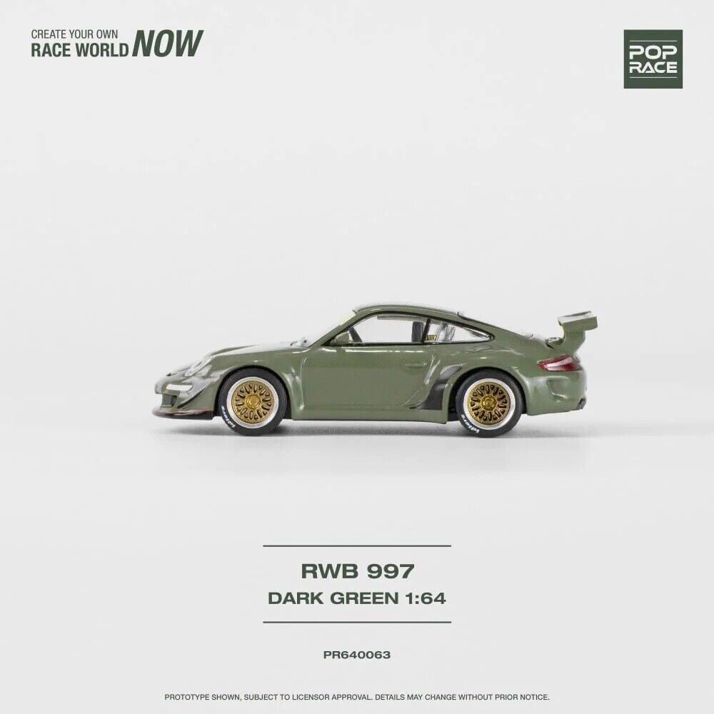Pop Race 1/64 - 997 RWB green pop048