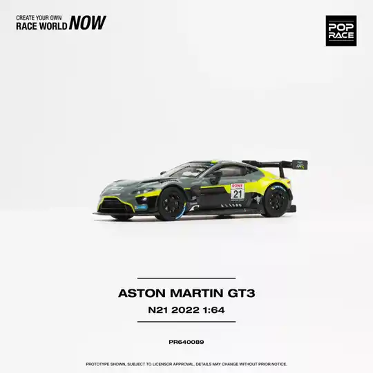 Pop Race 1/64 - Aston Martin Vantage GT3 #21 green pop072