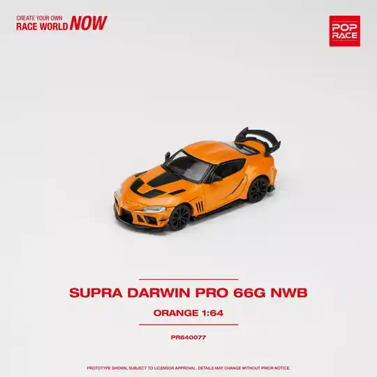 Pop Race 1/64 - Darwin Pro 66G NBW Toyota Supra Orange pop076