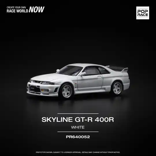 Pop Race 1/64 - Nissan Skyline GTR Nismo 400R white pop112