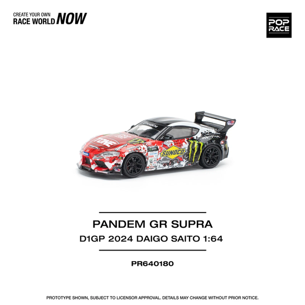 Pop Race 1/64 - Pandem Toyota GR Supra D1GP 2024 Diago Saito Pop Race 126