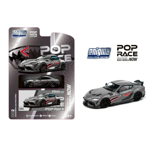 Pop Race 1/64 - Darwinpro 66G WBK Toyota Supra Grey 1:64 Pop133