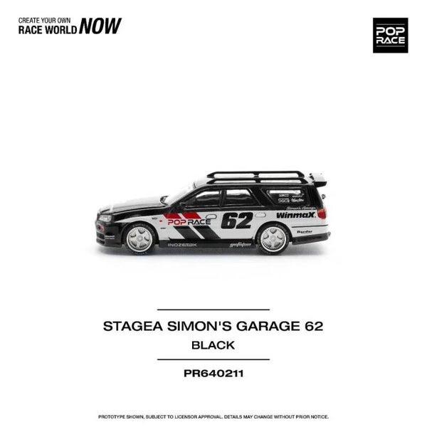 Pop Race 1/64 - Nissan Stagea Simon's Garage #62 1:64 Pop142