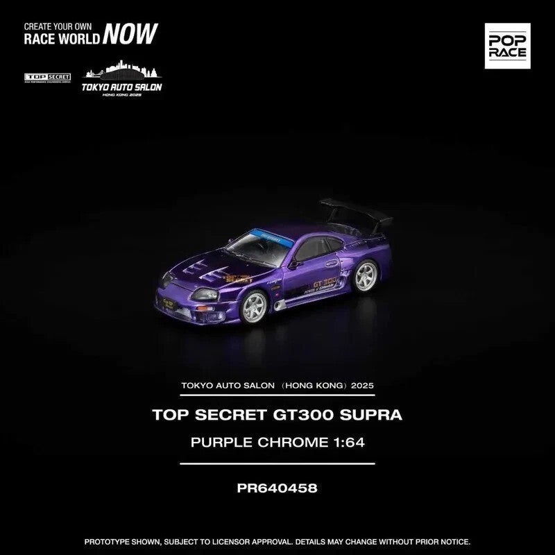Pop Race 1/64 - Toyota Top Secret GT300 Tokyo Auto Show 2025 GEOPEND GEEN CHASE 1:64 Pop149