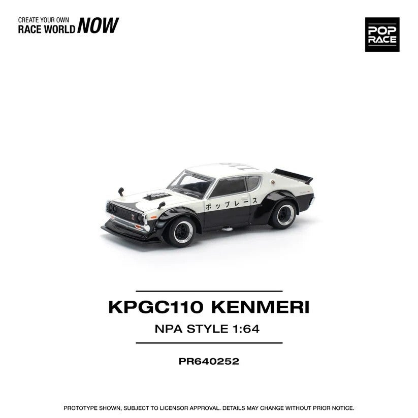 Pop Race 1/64 - Nissan Skyline KPGC110 KENMERI 1:64 Pop167