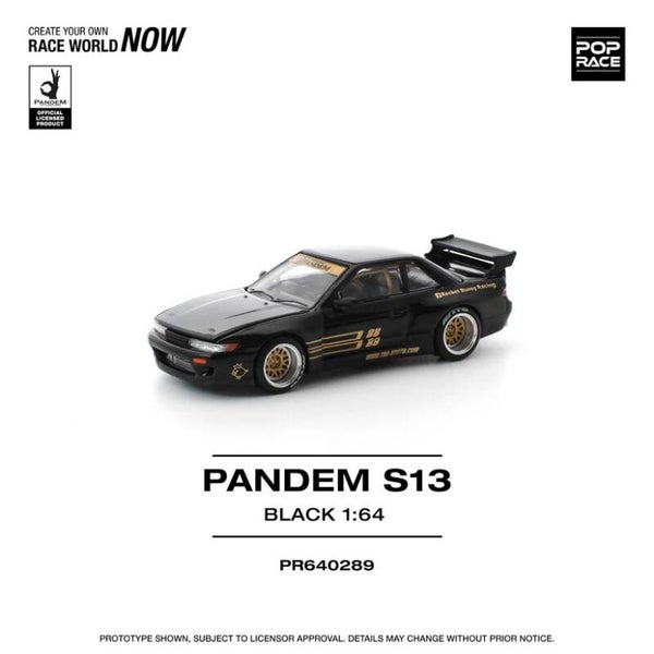 Pop Race 1/64 - Nissan S13 Pandem Black 1:64 Pop172