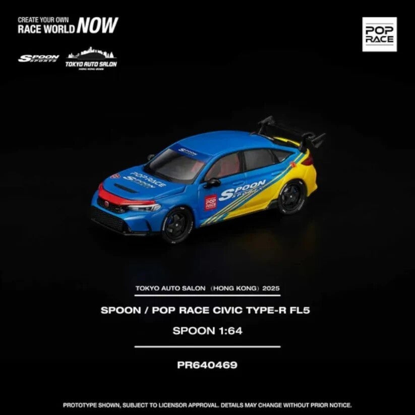 Pop Race 1/64 - Honda Civic type R FL5 SPOON 1:64 Pop177