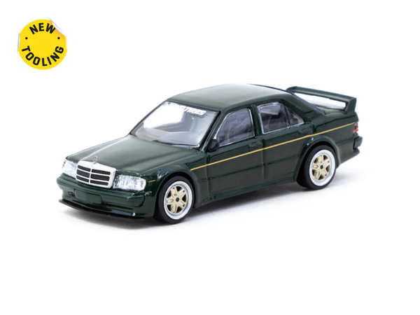 Tarmac Works 1/64 - Mercedes-Benz 190 E 2.5-16 EVO 1 TOYO TIRES GEOPEND GEEN CHASE Tar124