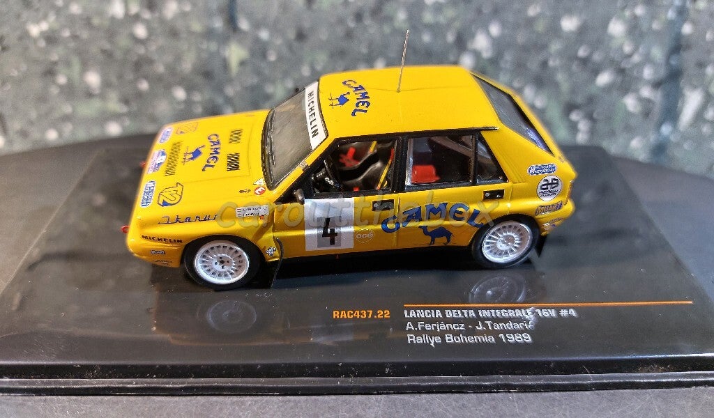 Ixo sport 1:43 - Lancia Delta Integrale #4 1989 geel V1015