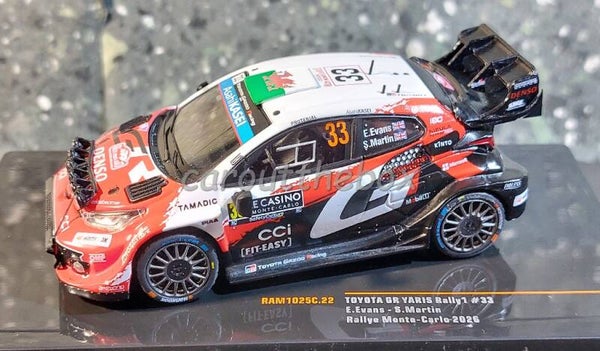 Ixo sport 1:43 - Toyota GR Yaris Rally1 #33 Rally Monte-Carlo 2026 V1280