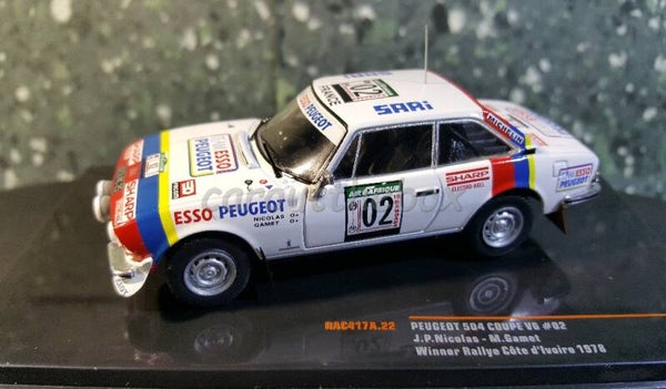 Ixo sport 1:43 - Peugeot 504 coupe V6 #02 1978 wit V822