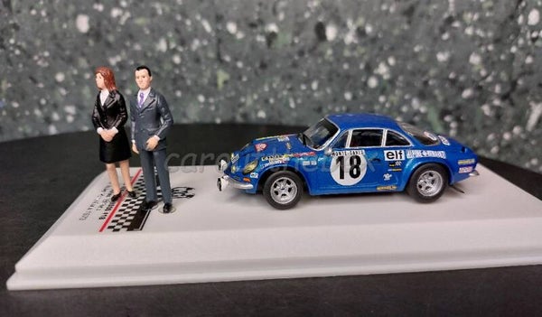 Ixo sport 1:43 - Alpine Renault 1800S #18 blauw & figuren V932