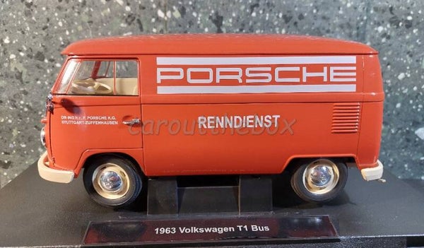 Welly 1:18 - VW T1 PORSCHE RENNDIENST rood