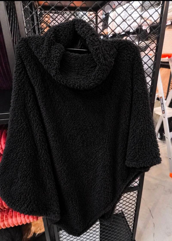 Poncho: zwart