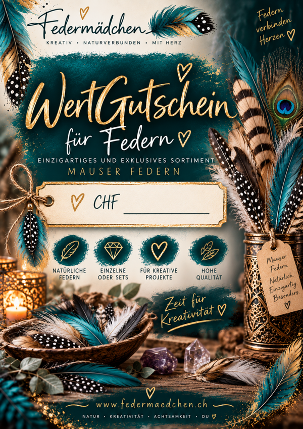 Wert Gutschein Federmädchen 50 chf