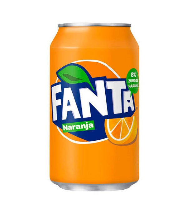 Fanta de naranja lata