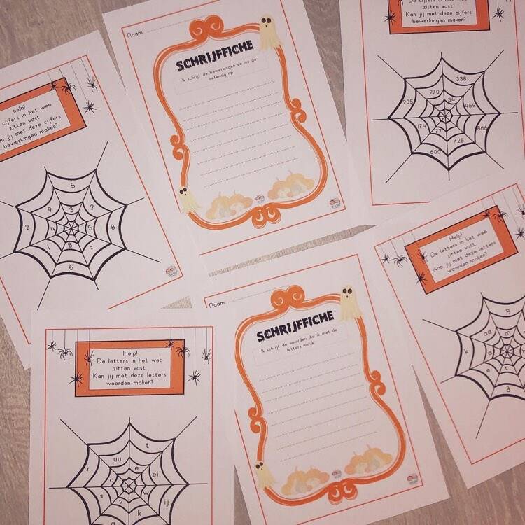 halloween, halloweenspel, spelend leren, spelend rekenen, juf isis, vierde leerjaar, lager onderwijs