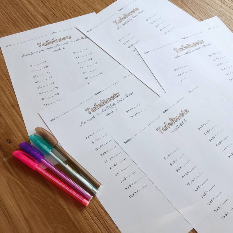 juf isis, vierde leerjaar, lager onderwijs, spelend leren, spelend rekenen, tafels oefenen, maaltafels oefenen, deeltafels oefenen, tafeltoets, maaltafeltoets, deeltafeltoets