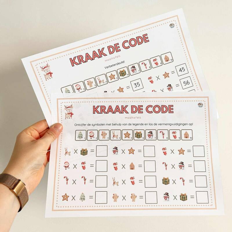 juf isis, vierde leerjaar, spelend leren, spelend rekenen, kerstspelletje, maaltafelsoefenen, keersommen oefenen