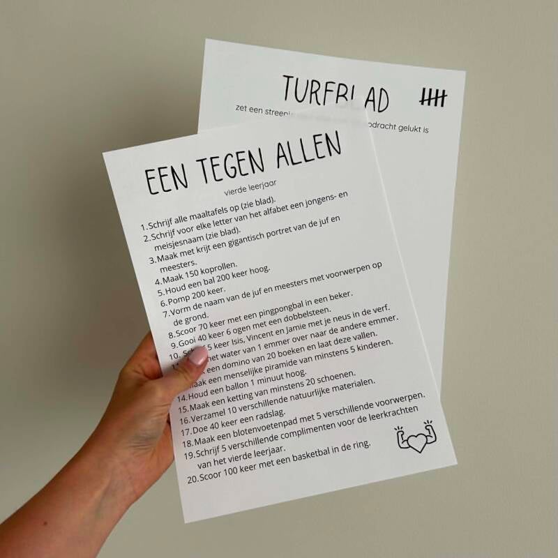 juf Isis, lager onderwijs, einde schooljaar, een tegen allen, een tegen allen opdrachten