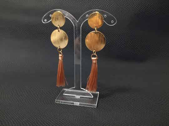 Boucles d'oreilles pompons doré