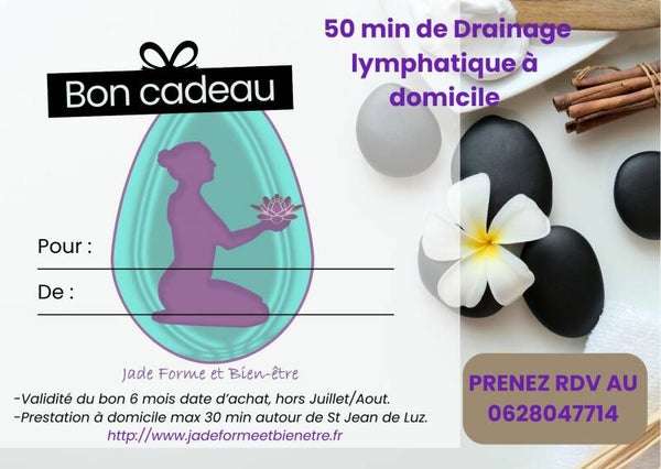 1 séance 50' découverte Drainage lymphatique manuel à domicile