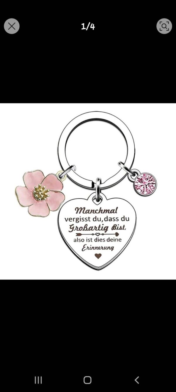 Porte Clés - Fleur Rose