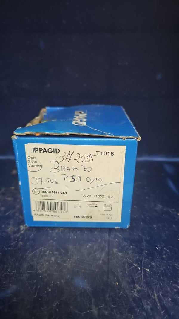 PAGID T1016 BREMSBELAGSSATZ