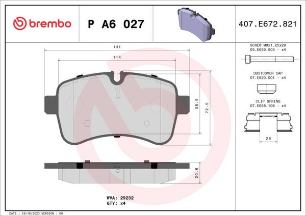 BREMBO P A6 027