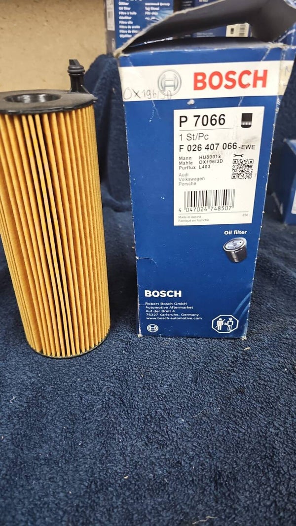 Ölfilter  AUDI:	057 115 561 M PORSCHE:	955 107 222 00 VW:	057 115 561 M