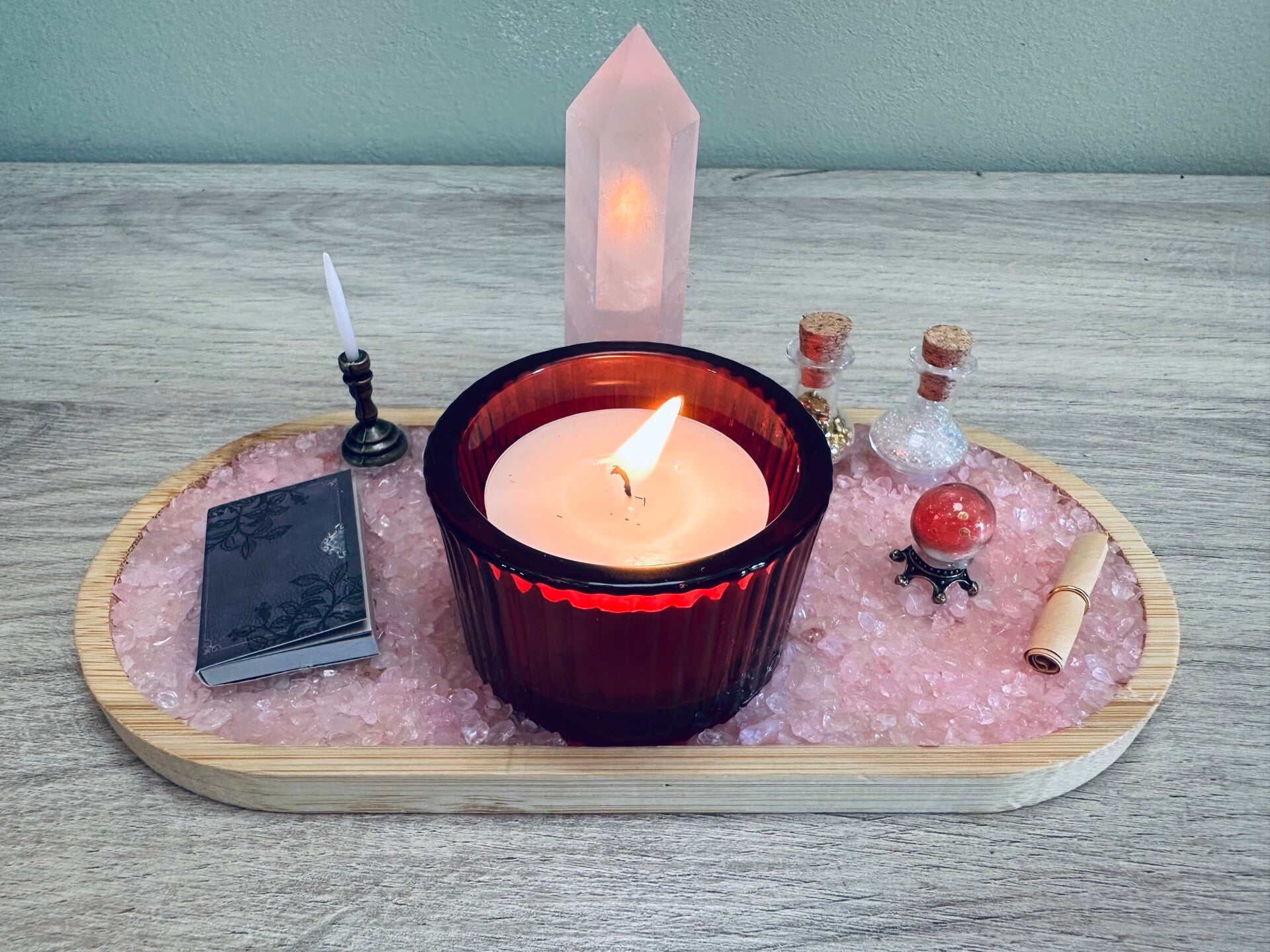 Altaar hart van liefde - roze quartz